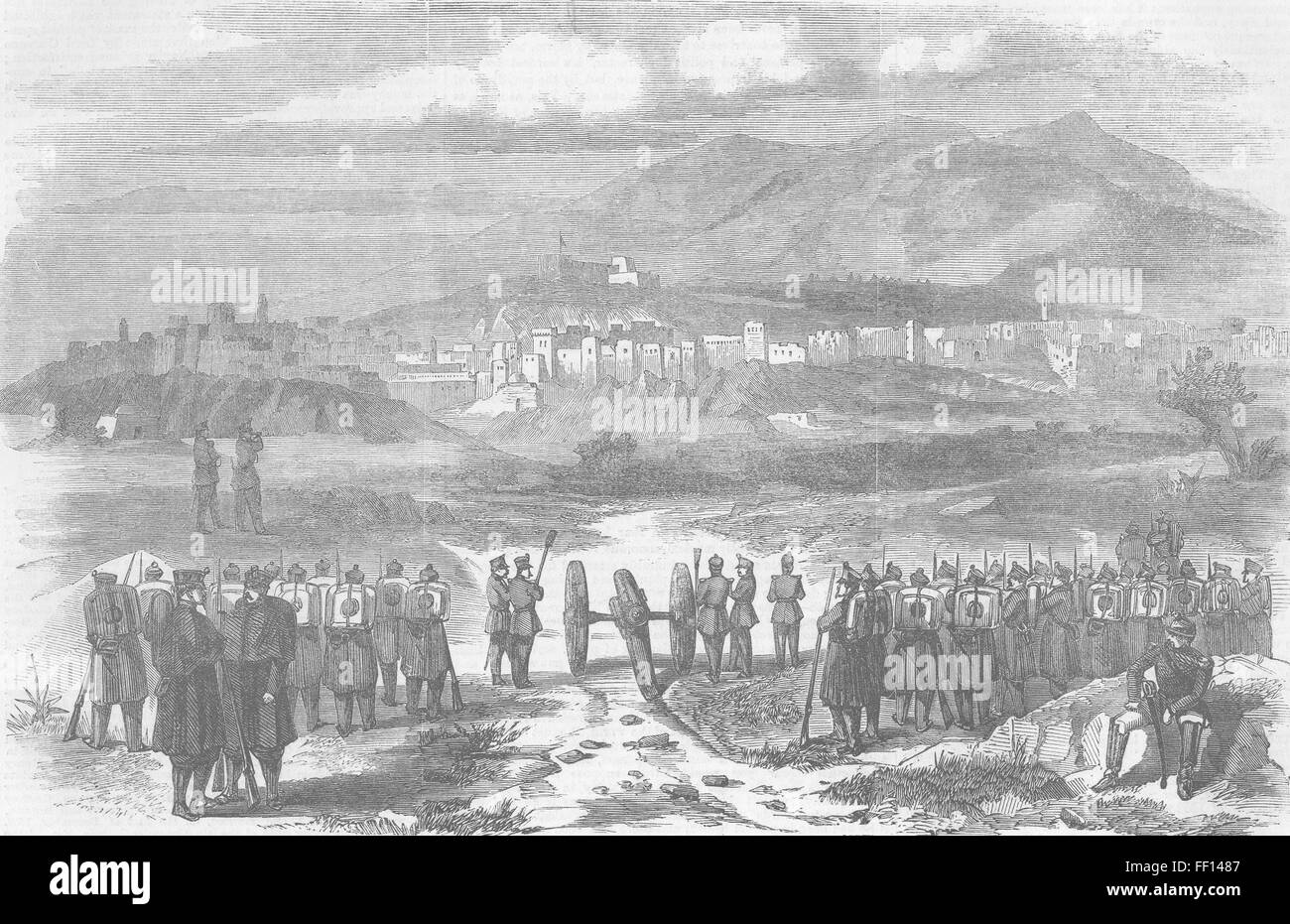 La guerre hispano-marocaine MAROC Tetuan 1860. Illustrated London News Banque D'Images