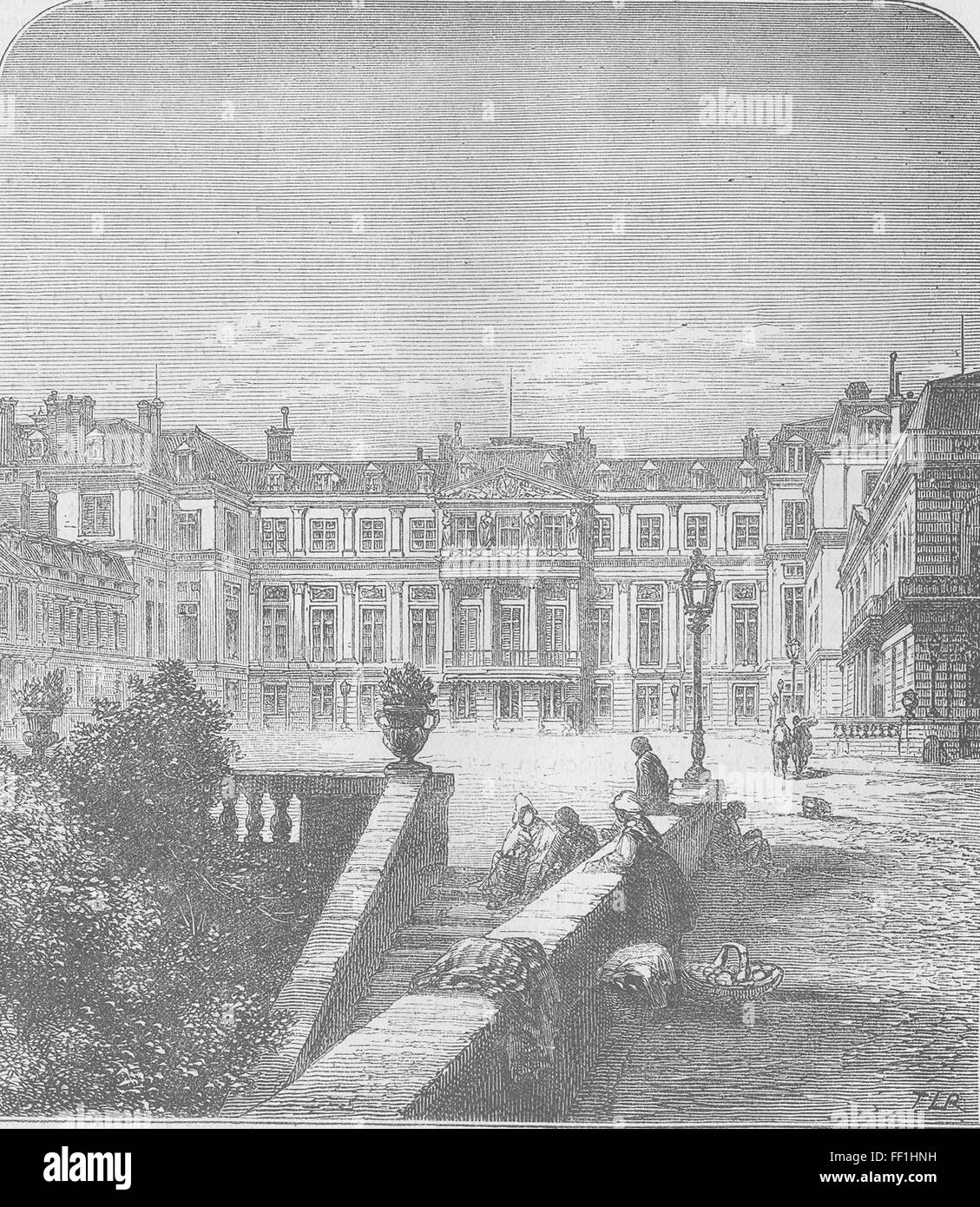 FRANCE Château de St-Cloud TC 1870. Le graphique Banque D'Images