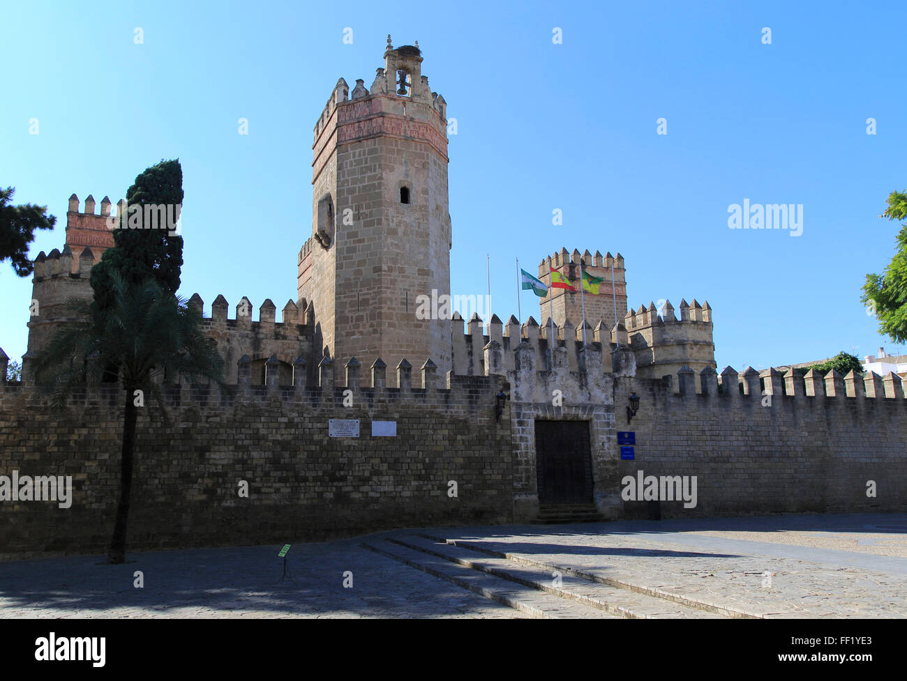 Château historique, Castillo de San Marcos, Puerto de Santa Maria, Cadiz Province, Espagne Banque D'Images