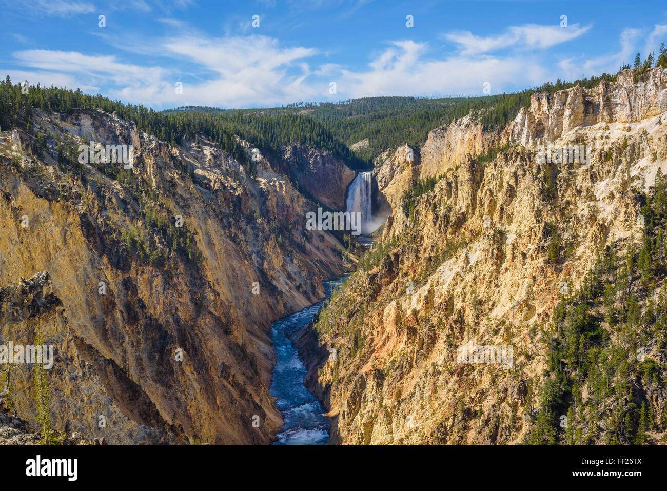 RMooking RMower Point artistes vers FaRMRMs YeRMRMowstone, Grand Canyon, NationaRM Park, l'UNESCO, Wyoming, United States of America Banque D'Images