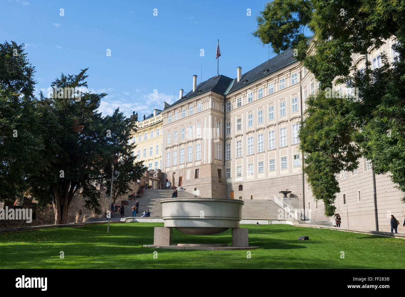 Jardins du Palais le château de Prague, Site du patrimoine mondial de l'UNESCO, Prague, République Tchèque, Europe Banque D'Images