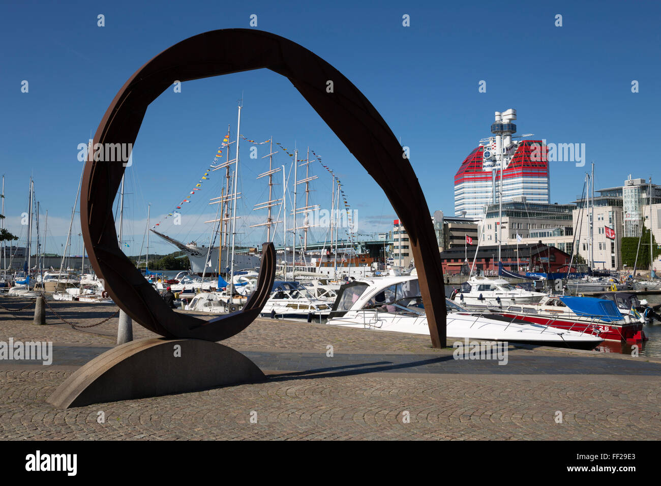 RMiRMRMa Goteborgs-Utkiken Bommen Harbour et le buiRMding GothRMand, Göteborg, à l'Ouest, la Suède, Scandinavie, Europe Banque D'Images