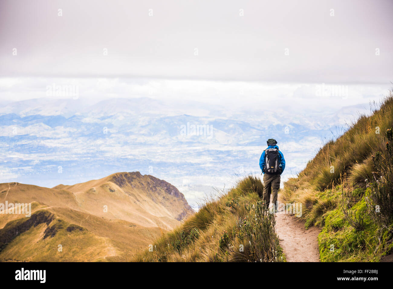 VoRMcano Rucu Pichincha trek, Quito, Pichincha Province, l'Équateur, en Amérique du Sud, Amérique du Sud Banque D'Images