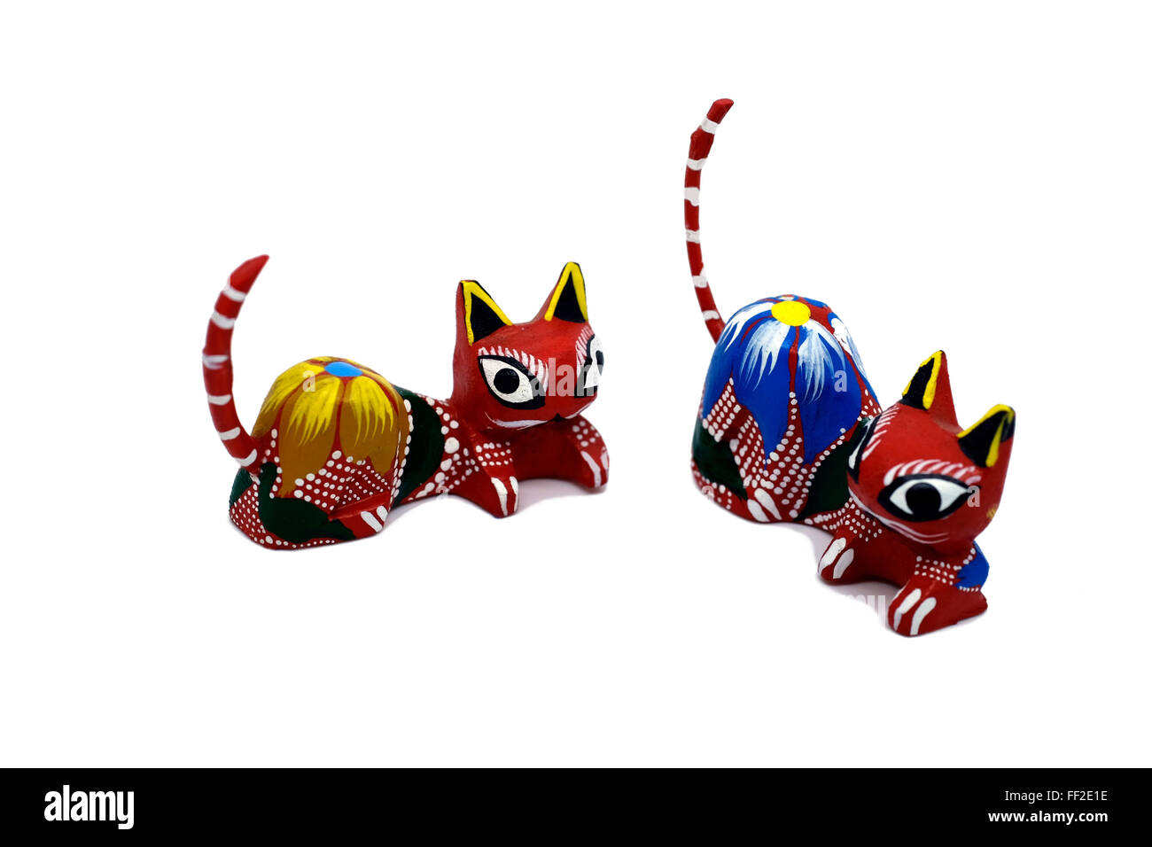 Nouveauté sculpté mexicain cat miniatures ou de souvenirs. Banque D'Images