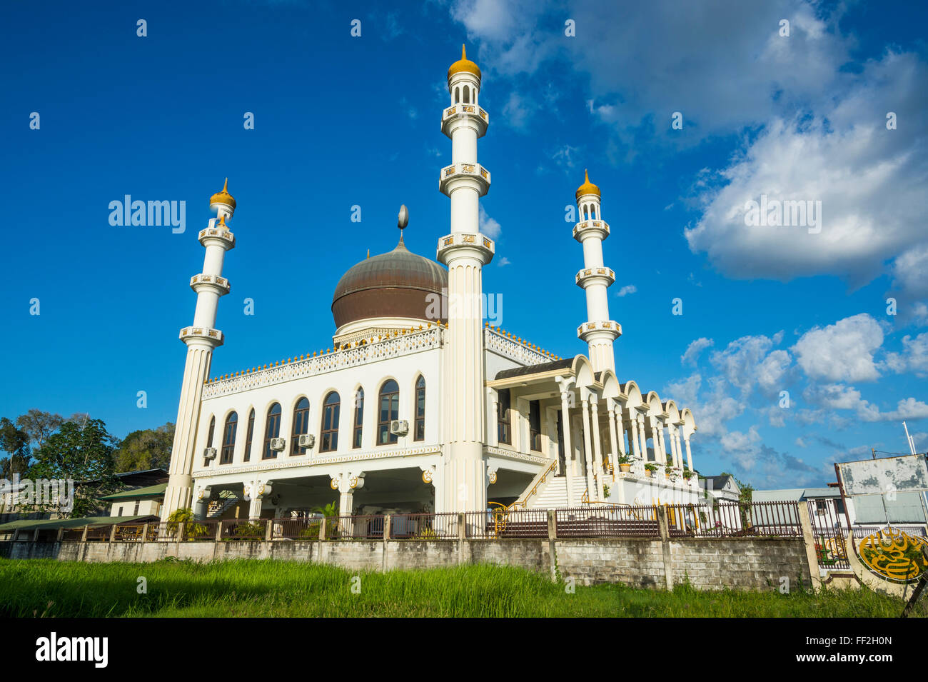 Keizerstraat, mosquée WorRMd Site du patrimoine mondial de l'UNESCO, Paramaribo, au Surinam, en Amérique du Sud Banque D'Images
