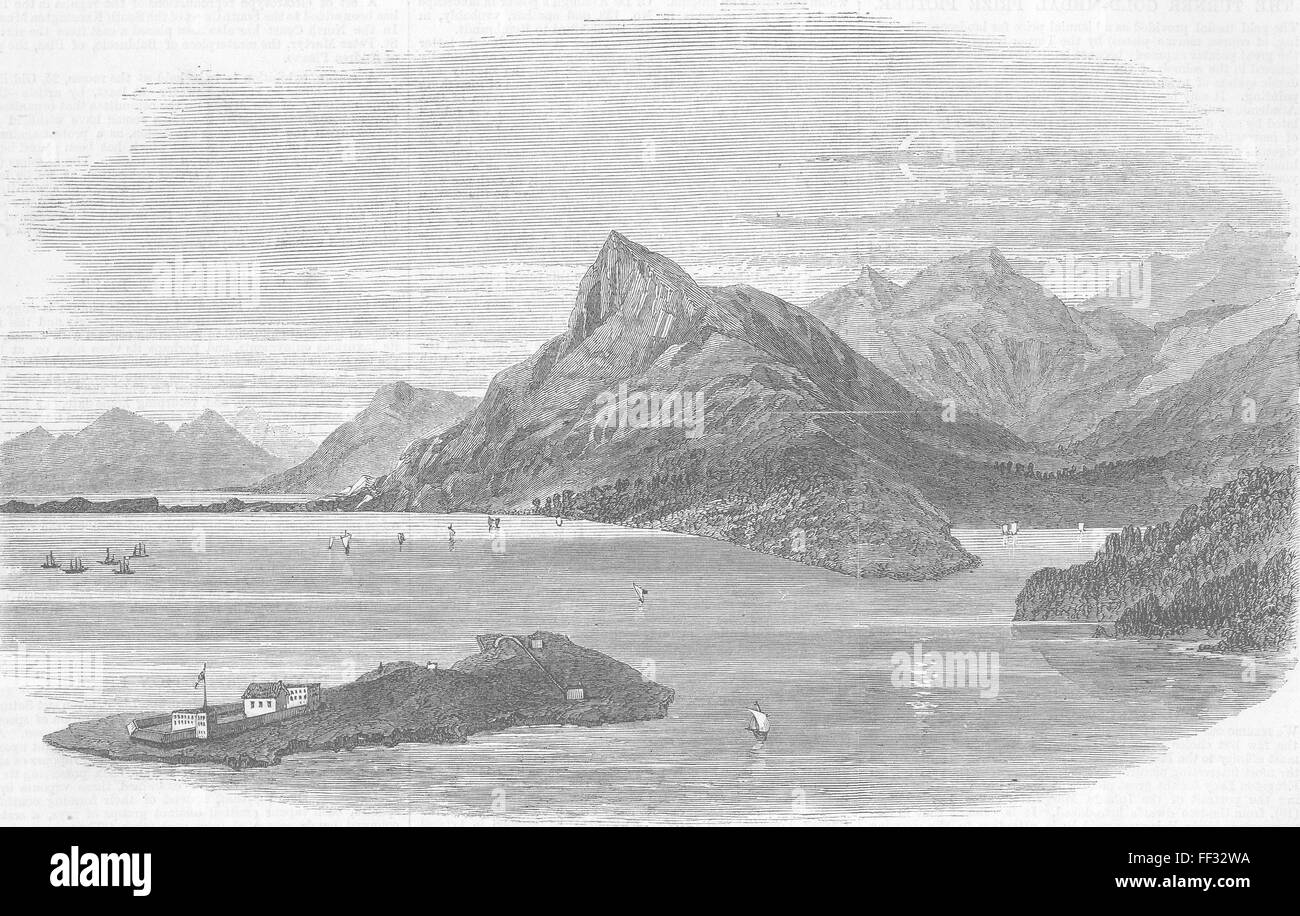 La Croatie, Dalmatie Gravosa Harbour 1870. Illustrated London News Banque D'Images