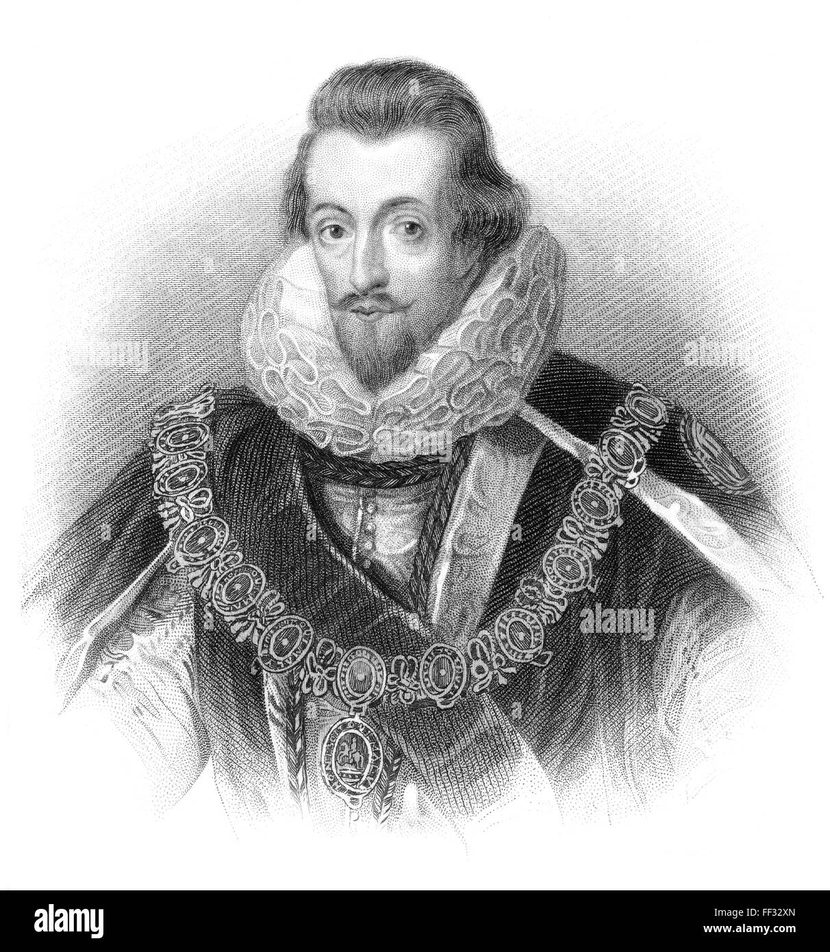 Robert Cecil, comte de Salisbury, KG PC, 1563-1612, un administrateur et homme politique français Banque D'Images