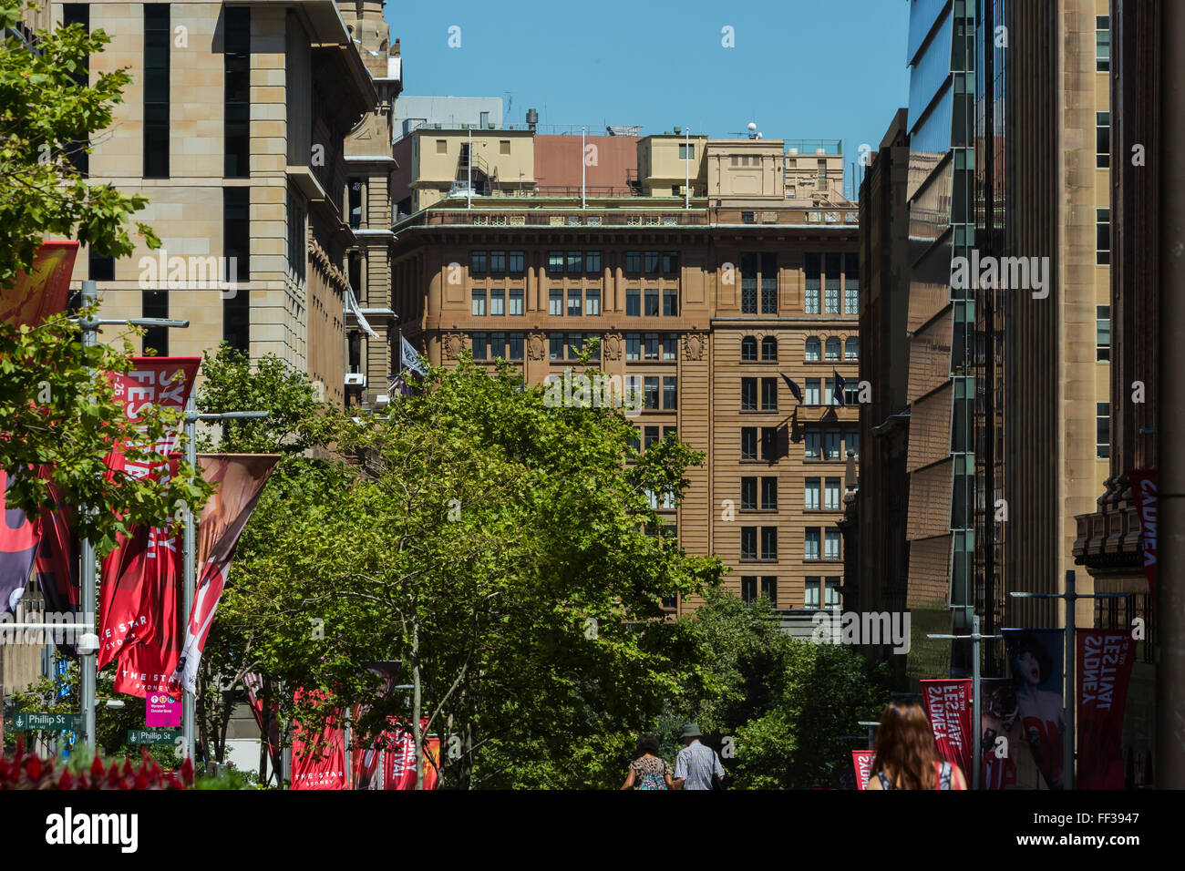 Vue générale de Martin Place, Sydney. Banque D'Images