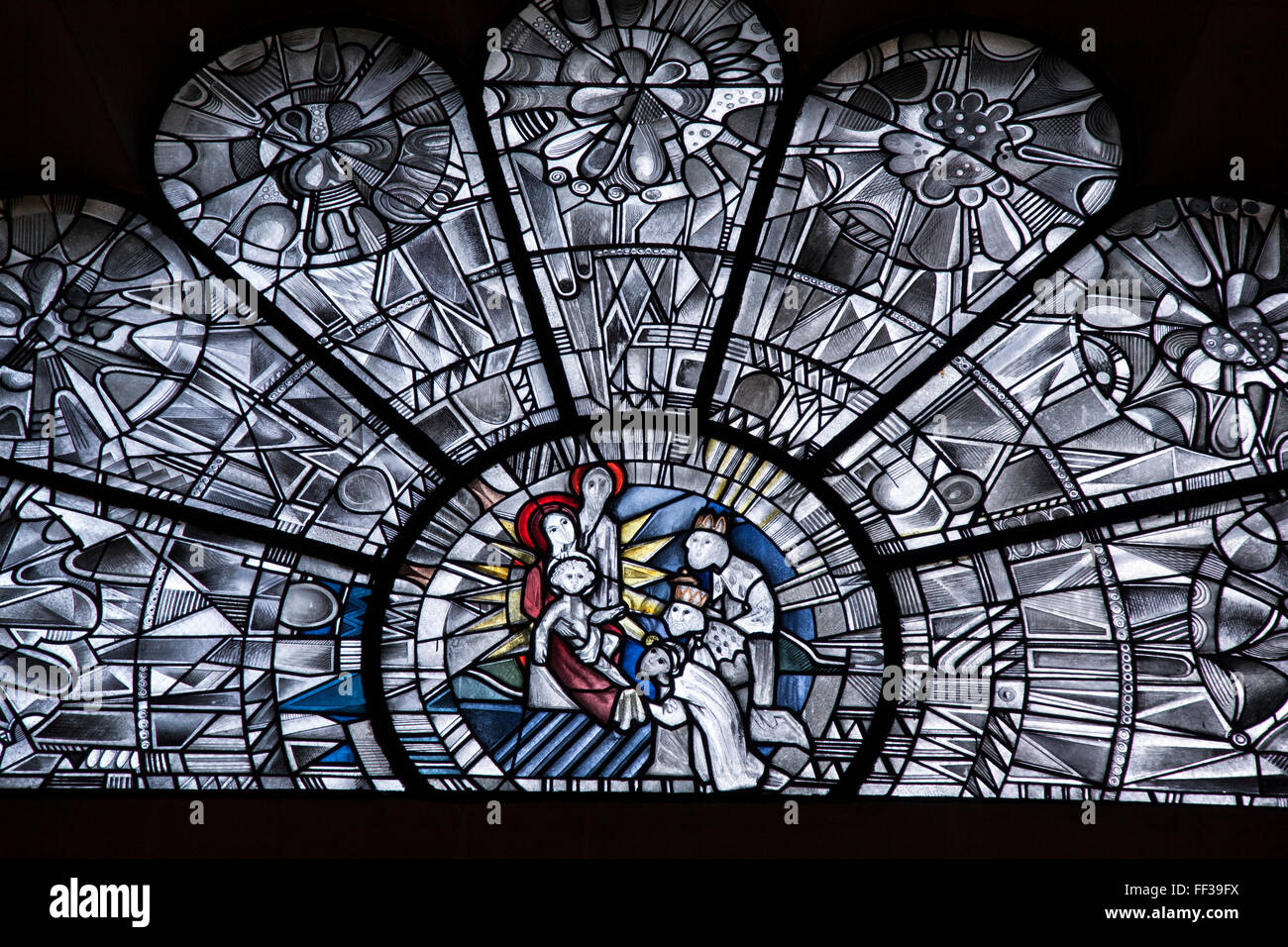 Vitraux de la cathédrale de Bonn, Allemagne Banque D'Images