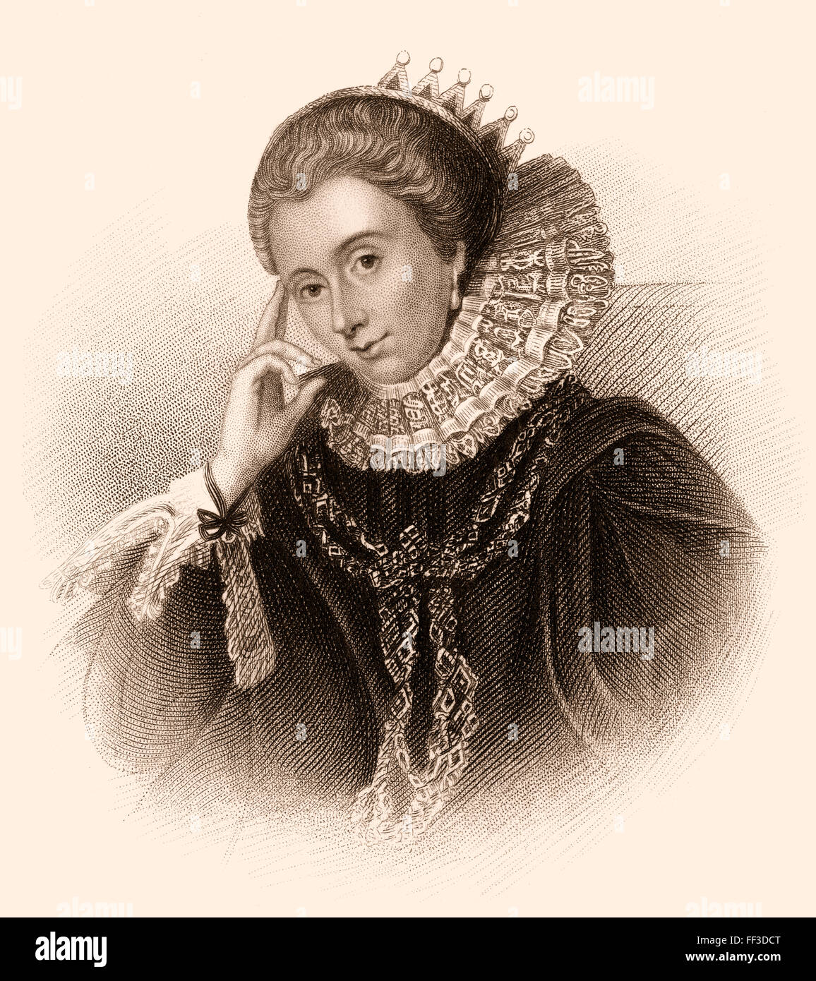 Lucy Russell, comtesse de Bedford, née Harington, 1580-1627, un important mécène de l'art aristocratique et de la littérature dans l'Eliza Banque D'Images