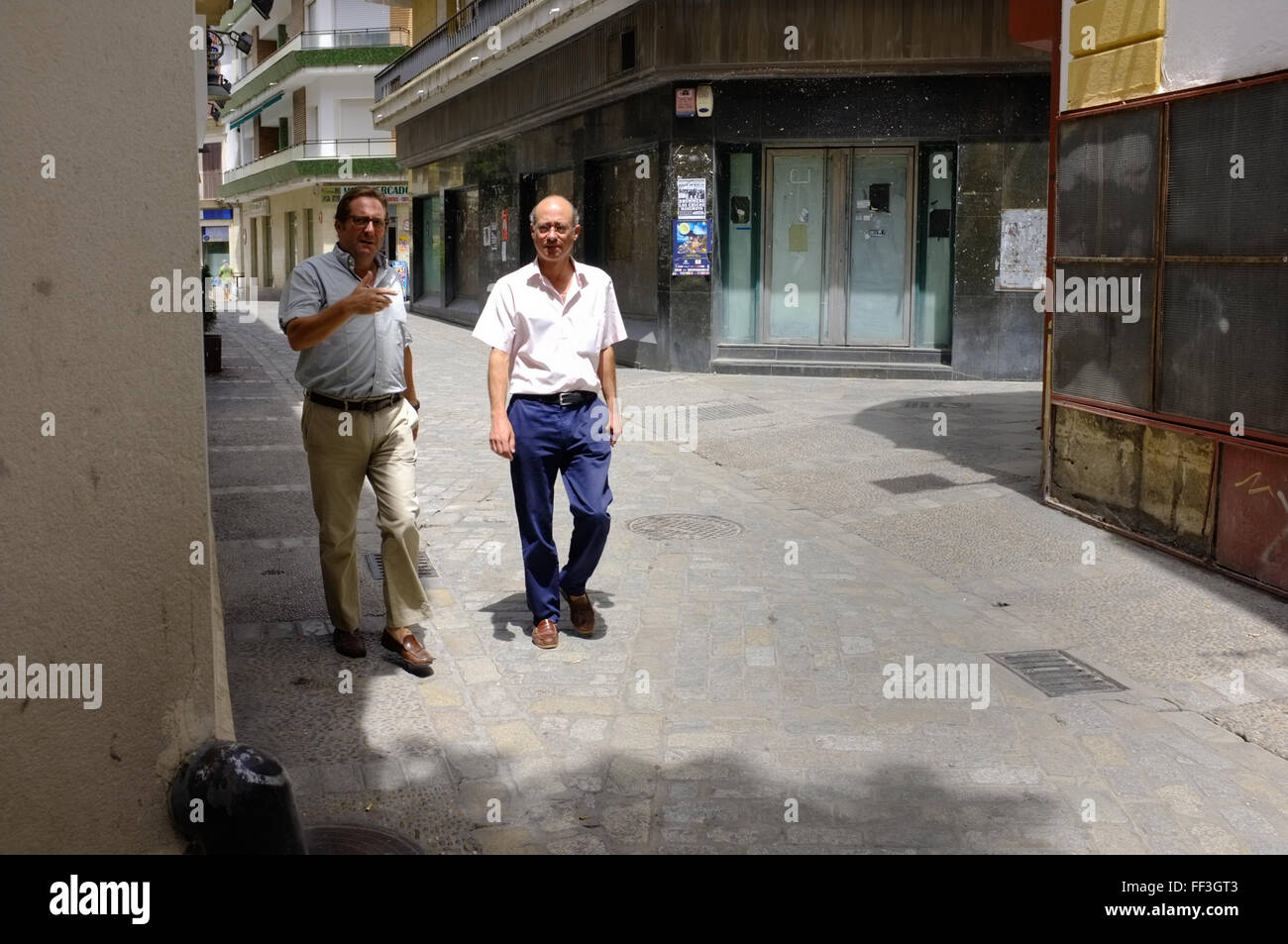 Deux hommes d'espagnol à Cadix, Espagne Banque D'Images