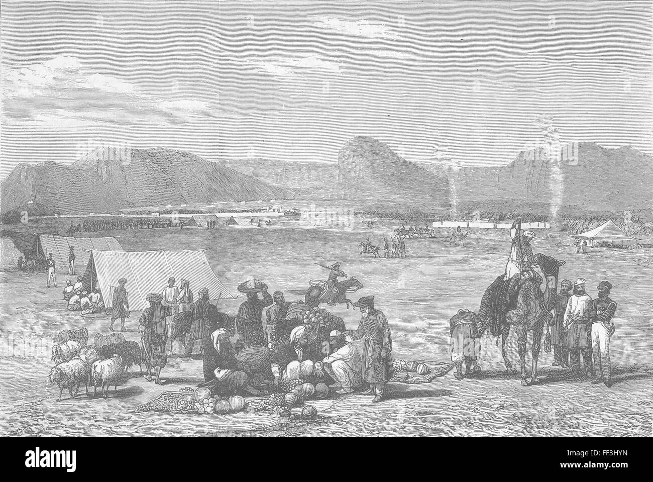 AFGHANISTAN Kandahar 1879. Le graphique Banque D'Images