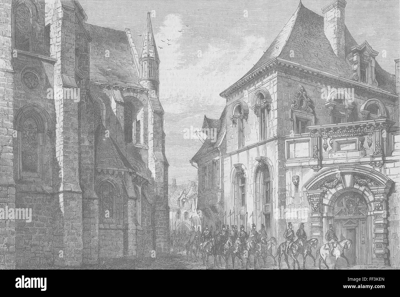 FRANCE Guerre franco-prussienne de 1870 Dijon. Le graphique Banque D'Images