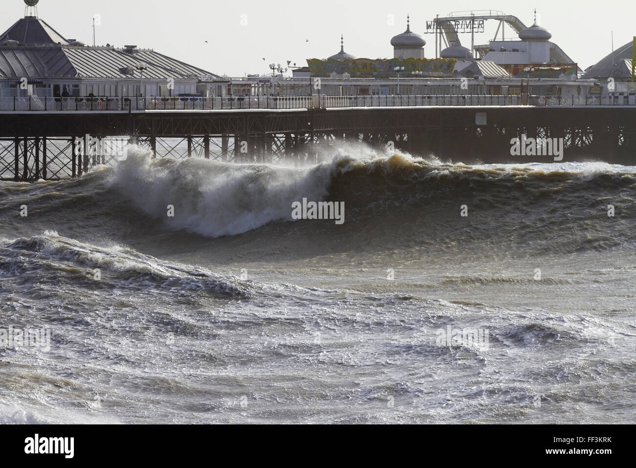 Storm Imogen rend les côtes de Provence. Février 2016 Banque D'Images