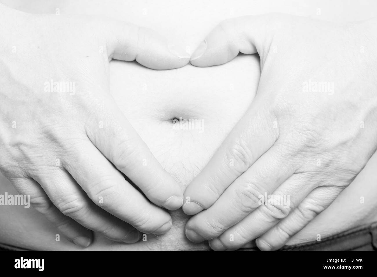 En attente de bébé. Père des cadres supérieurs de 50 ans et mère d'âge mûr 44 Banque D'Images