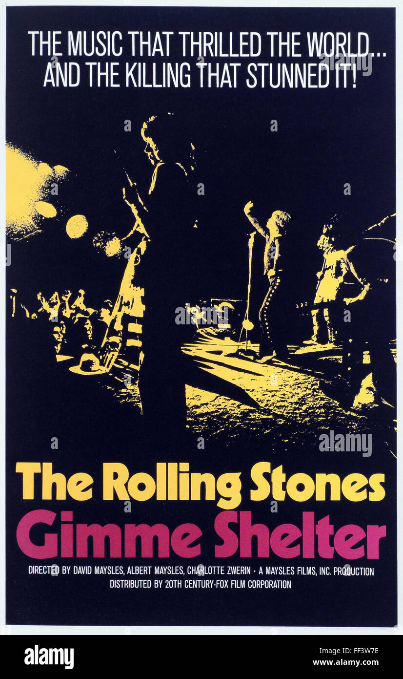 The Rolling Stones - Gimme Shelter - Movie Poster Banque D'Images