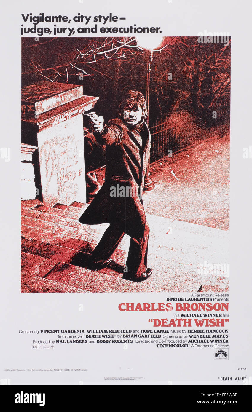 Souhait mortel - Film Poster Banque D'Images
