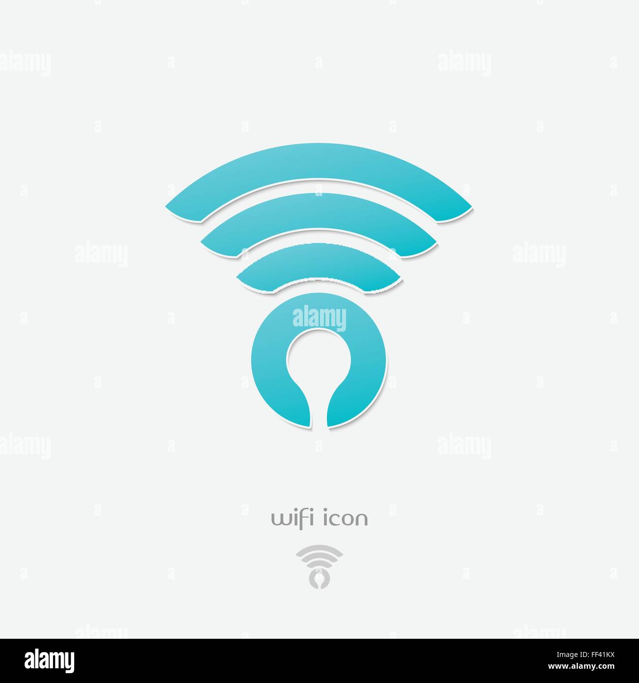 Nouvelle icône sans fil élégant et wifi. logo vector isolé le symbole d'ondes radio. Une connexion internet gratuite. signe zone conce technologie Illustration de Vecteur