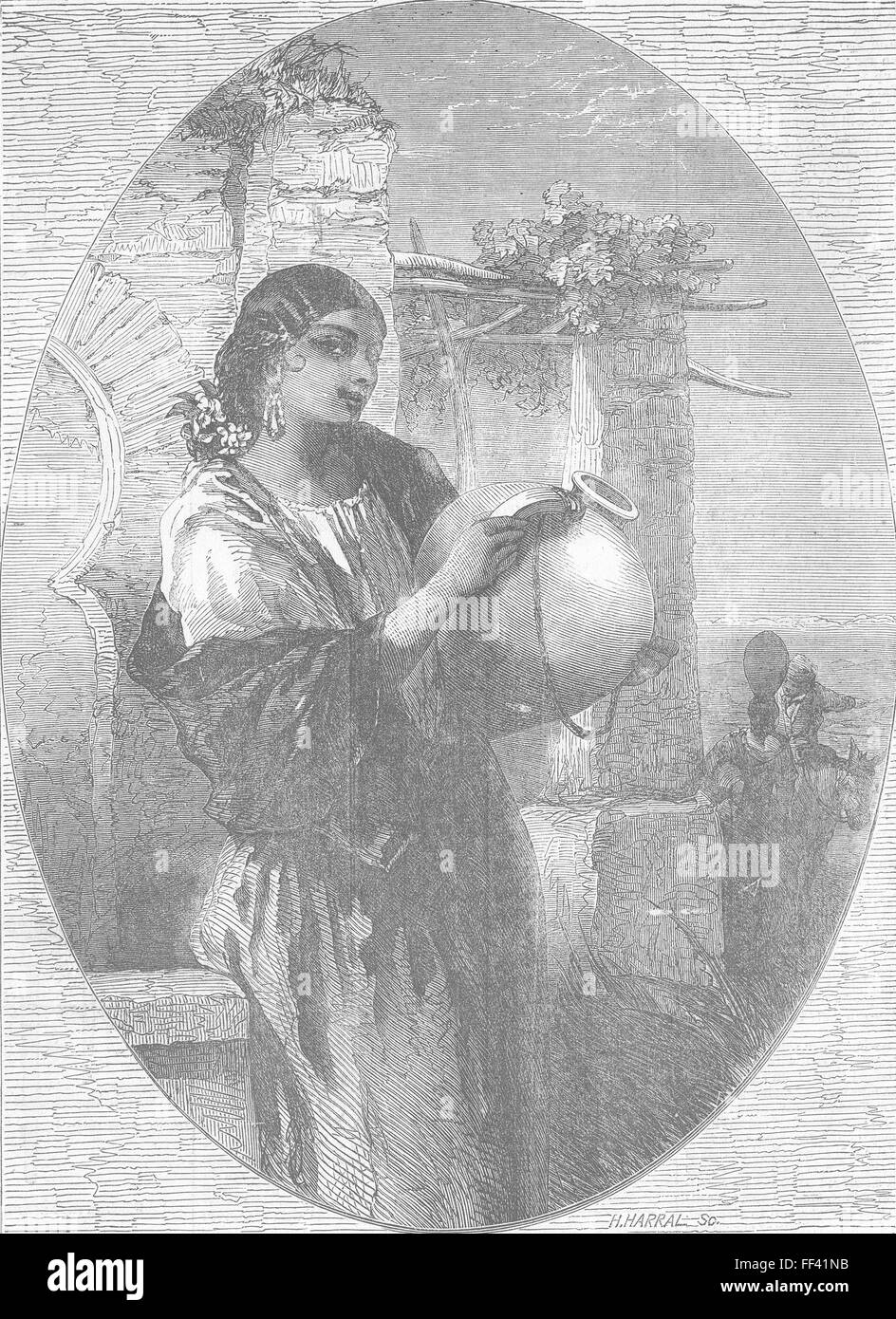 L Espagne Gitane Espagnole 1856 Illustrated London News Photo Stock Alamy