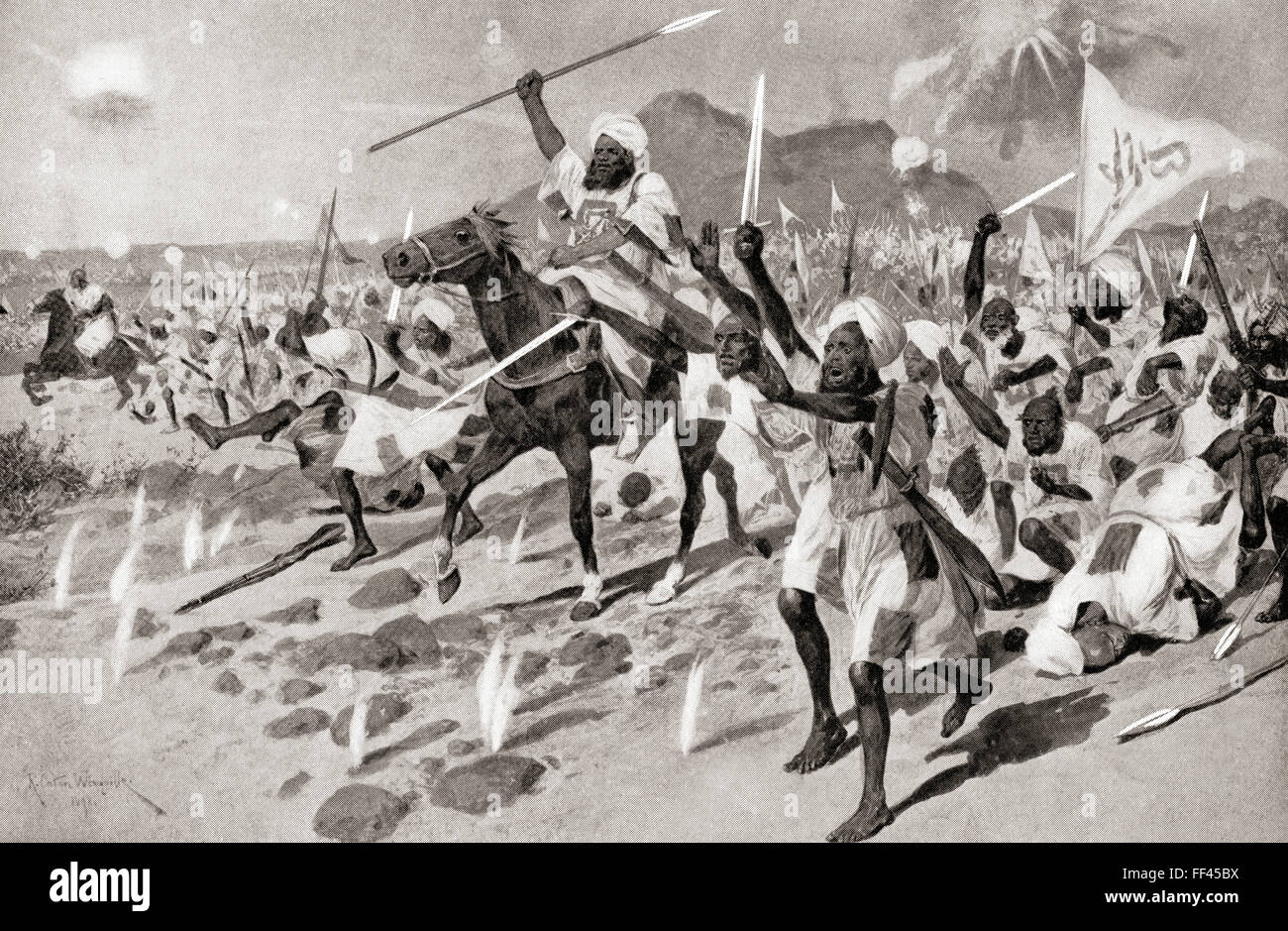 La bataille d'Omdurman, 2 septembre 1898. Banque D'Images