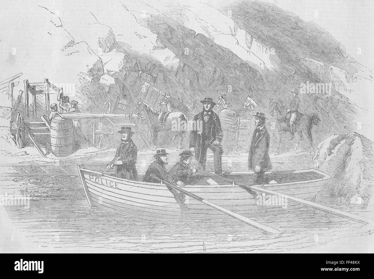 Balaklava UKRAINE nouvelle police de l'eau 1855. Illustrated Times Banque D'Images