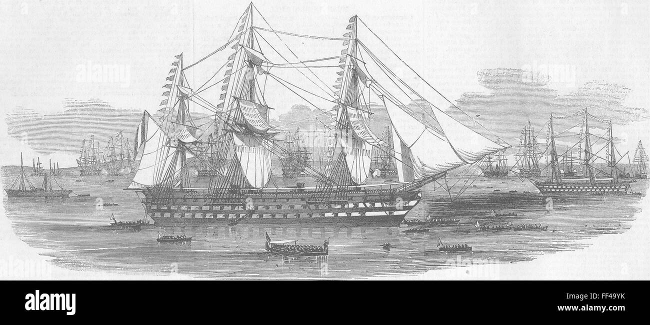 FRANCE Débarquement de président, Toulon 1852. Illustrated London News Banque D'Images