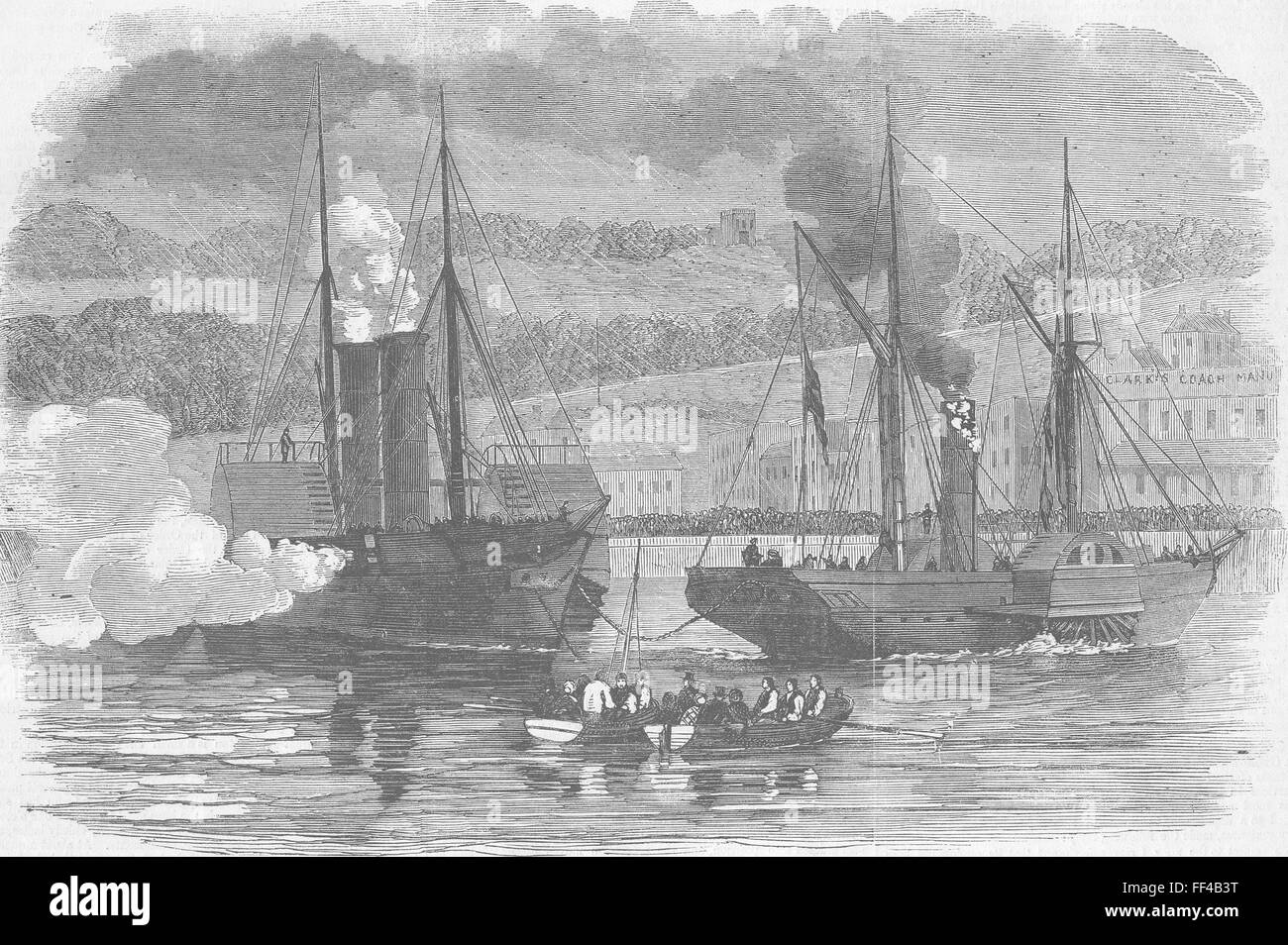 Lord Raglan est BRISTOL reste le bassin de Cumberland, 1855. Illustrated Times Banque D'Images