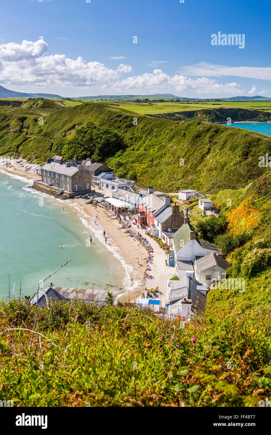 Porthdinllaen le petit village médiéval de la localité Dwyfor sur la péninsule de Llŷn, Gwynedd, Pays de Galles, Royaume-Uni, Europe. Banque D'Images