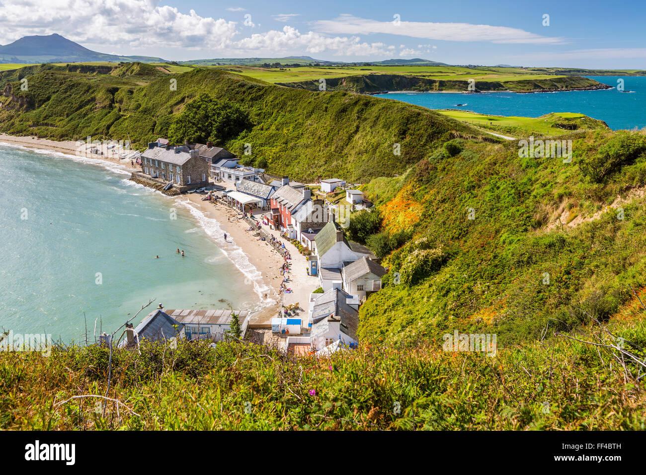 Porthdinllaen le petit village médiéval de la localité Dwyfor sur la péninsule de Llŷn, Gwynedd, Pays de Galles, Royaume-Uni, Europe. Banque D'Images