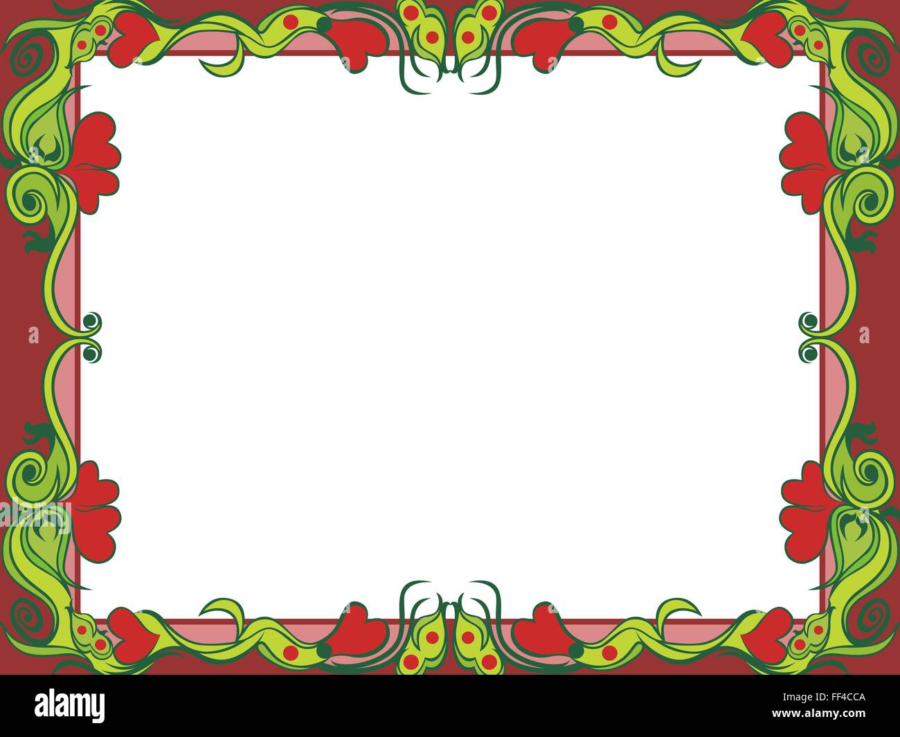 Carte postale avec éléments floraux en couleurs dim, dessin à la main vector illustration Illustration de Vecteur