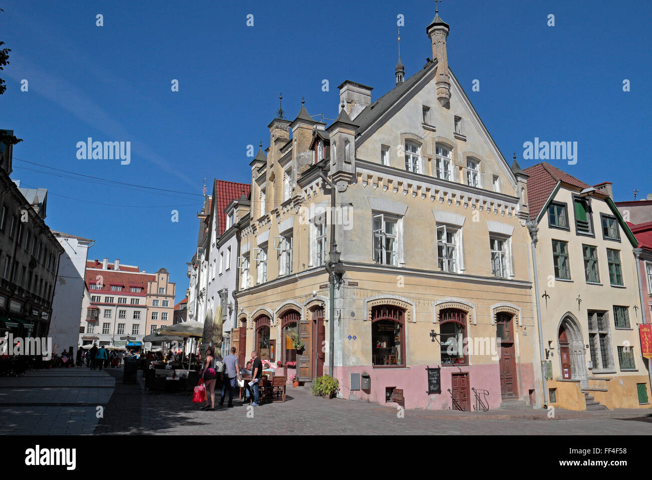 Le cafe à la carte XX Sajand à Tallinn, Estonie. Banque D'Images