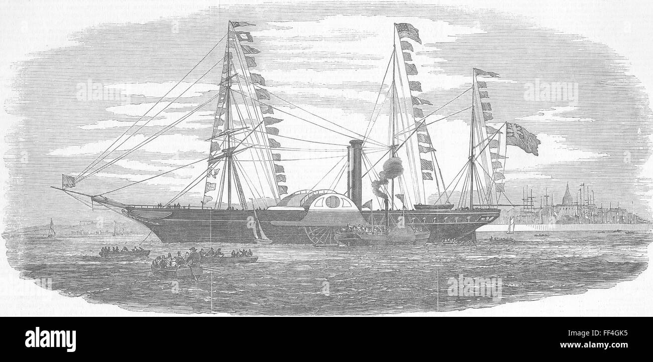 Vice-roi d'Irlande, de l'ancrage, les routes, la baie de Galway en 1850. Illustrated London News Banque D'Images