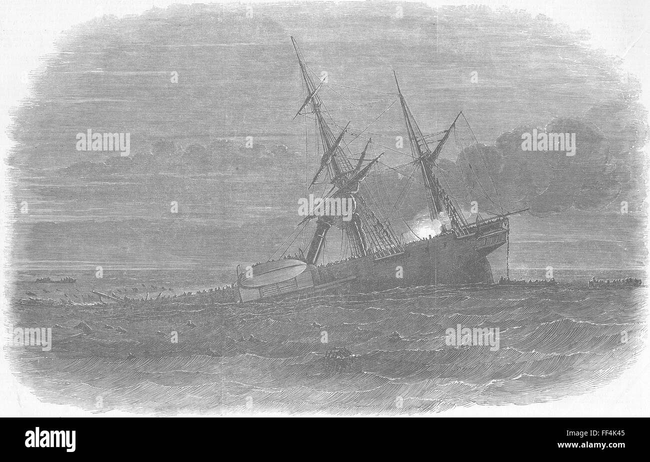 Afrique du Sud Birkenhead épave, Danger, Cap de Bonne Espérance en 1852.  Illustrated London News Photo Stock - Alamy