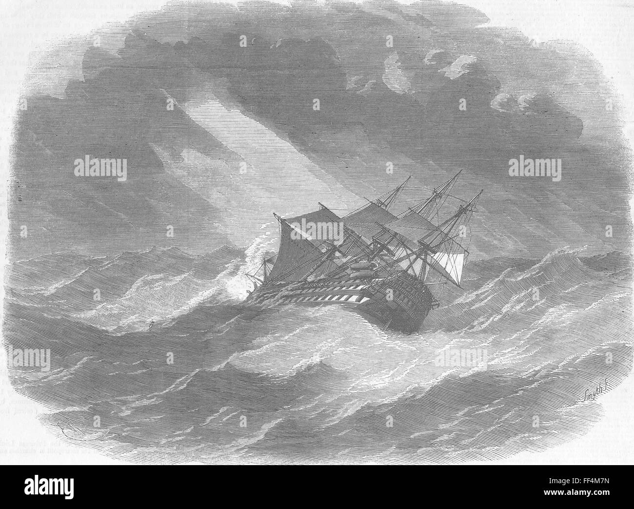 La Princesse Charlotte de l'AFRIQUE DU SUD Le Cap de Bonne Espérance 1858. Illustrated London News Banque D'Images