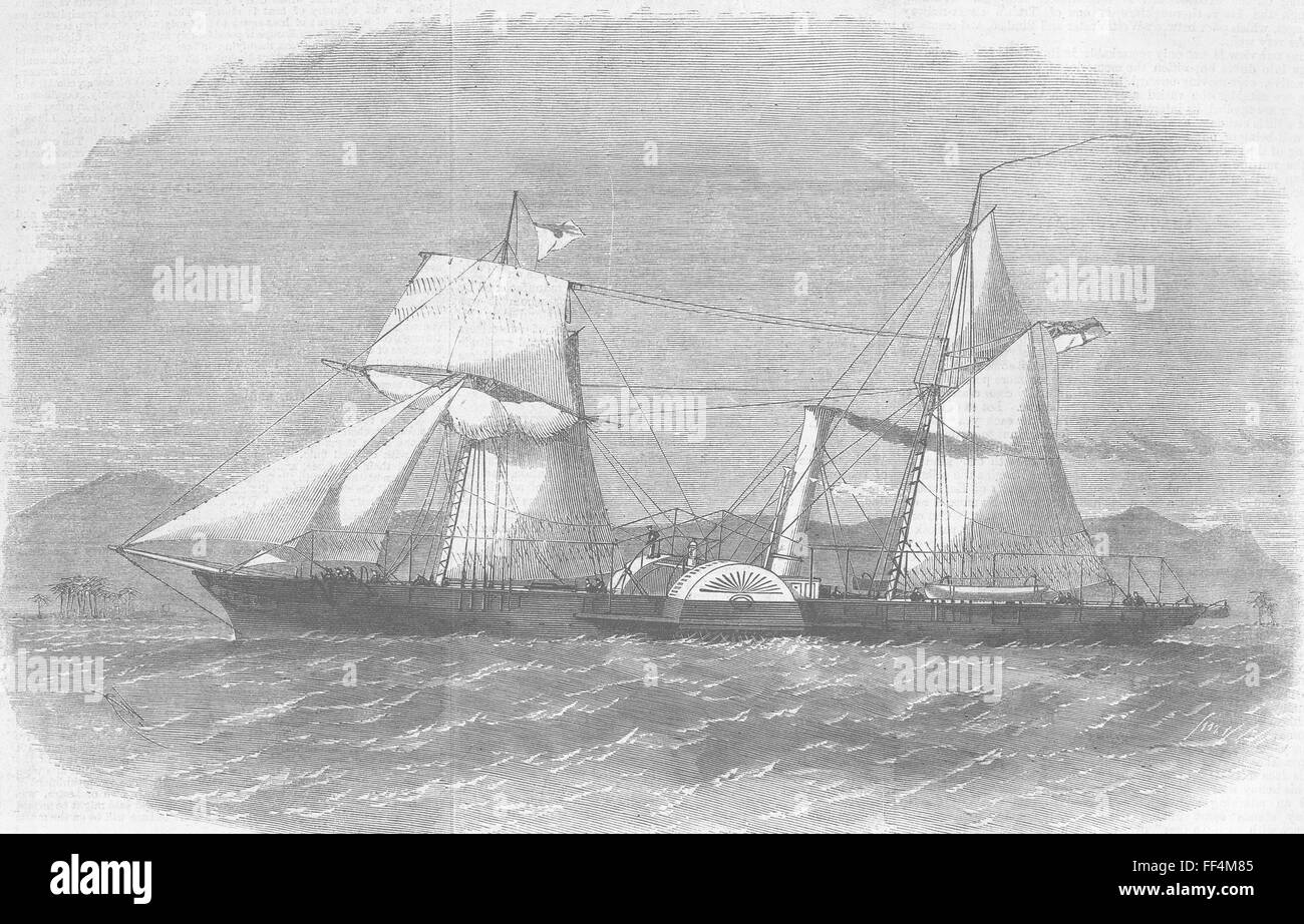 Nigéria Investigator HM, destinés à Lagos en 1862. Illustrated London News Banque D'Images