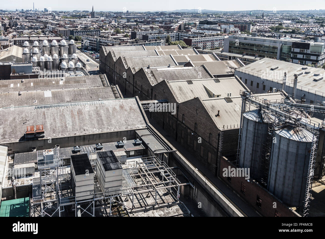 Une vue sur l'usine de Guinness à Dublin, à l'Est (ish) le long de Bellevue en direction du centre-ville. République d'Irlande Banque D'Images