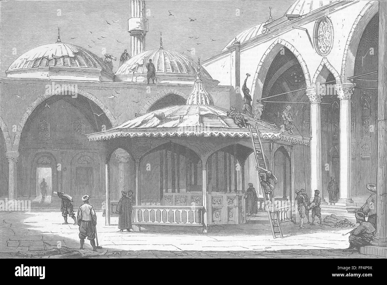 La Turquie et de plomb de la mosquée d'Edirne, balles pour 1877. Le graphique Banque D'Images