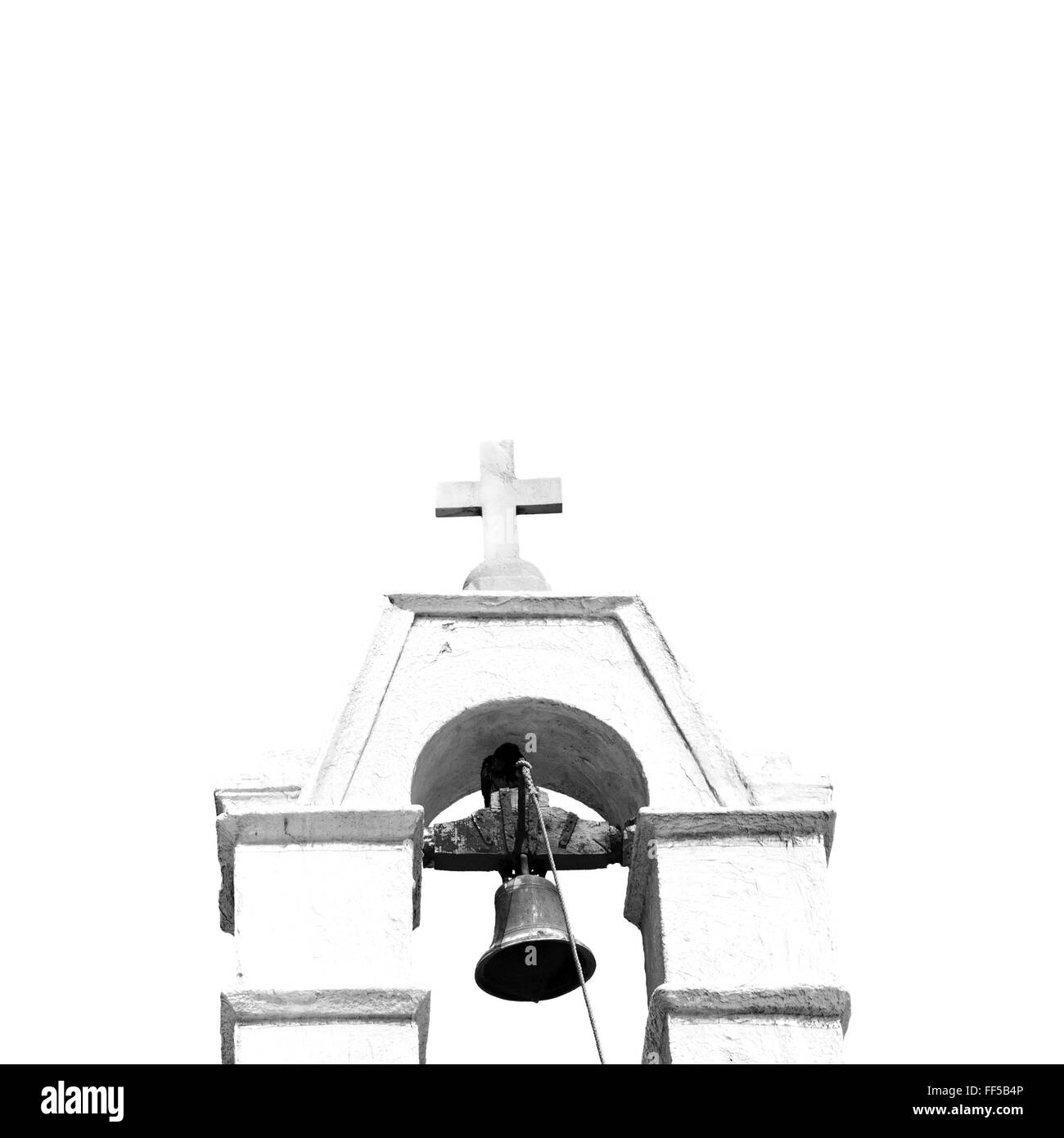 Dans santorini grèce ancienne construction et le ciel Banque D'Images