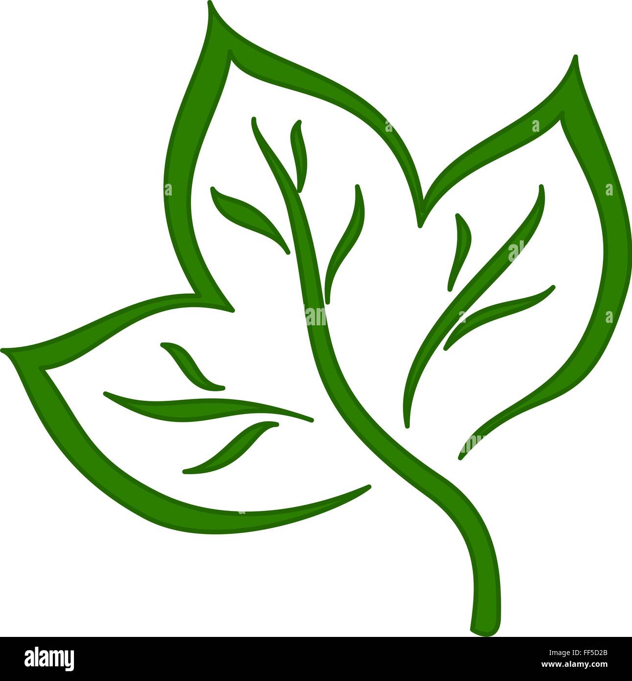 Pictogramme vert feuille Illustration de Vecteur