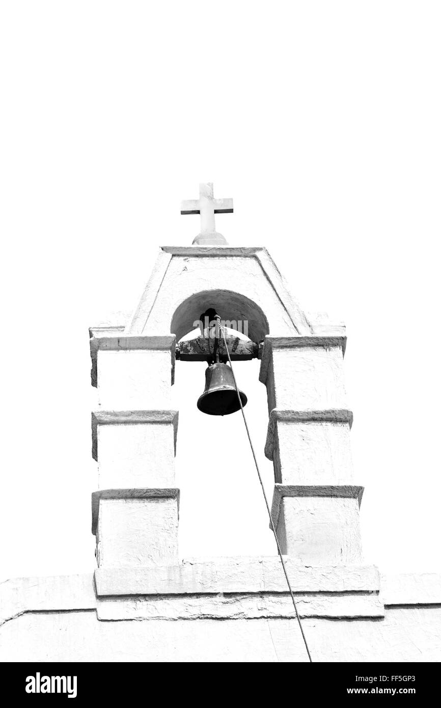 Dans santorini grèce ancienne construction et le ciel Banque D'Images