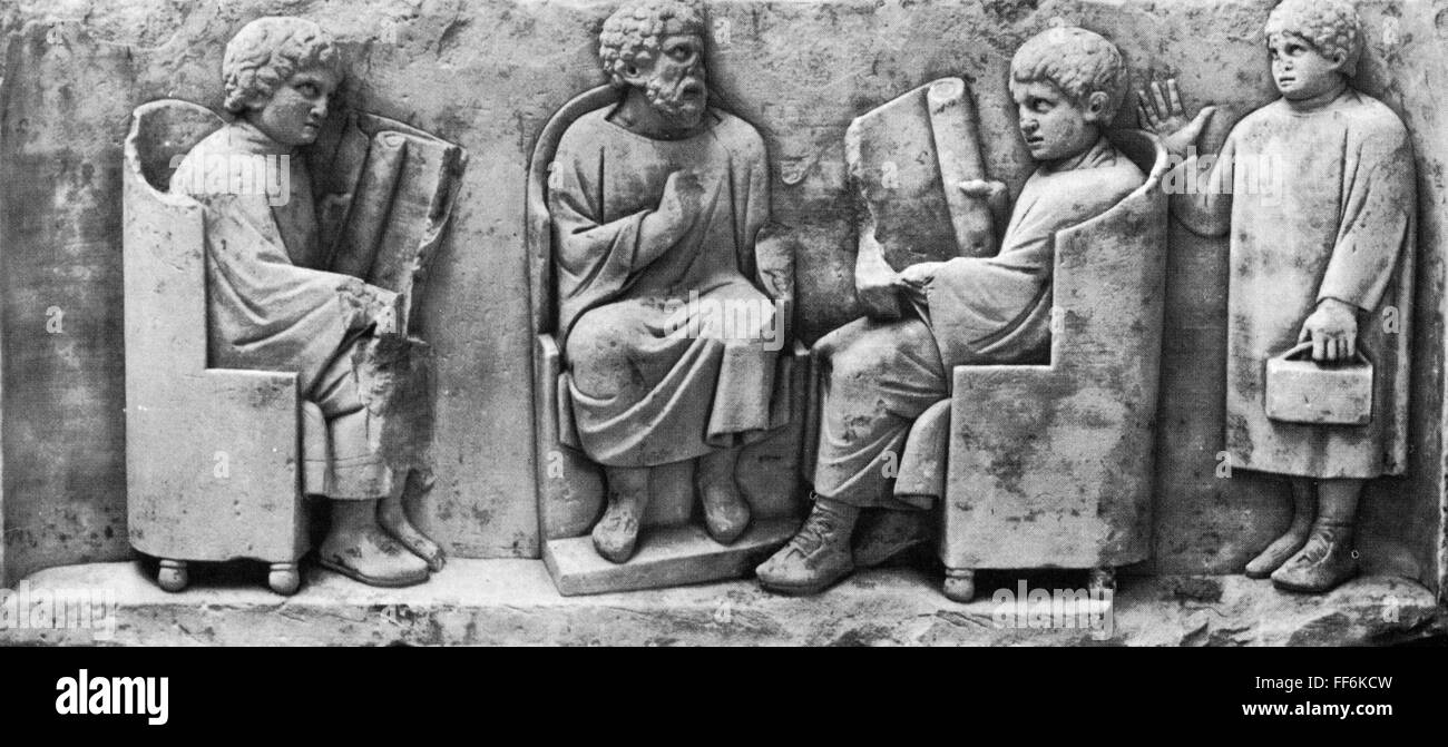 Scène de l'école, vers 190 Banque D'Images