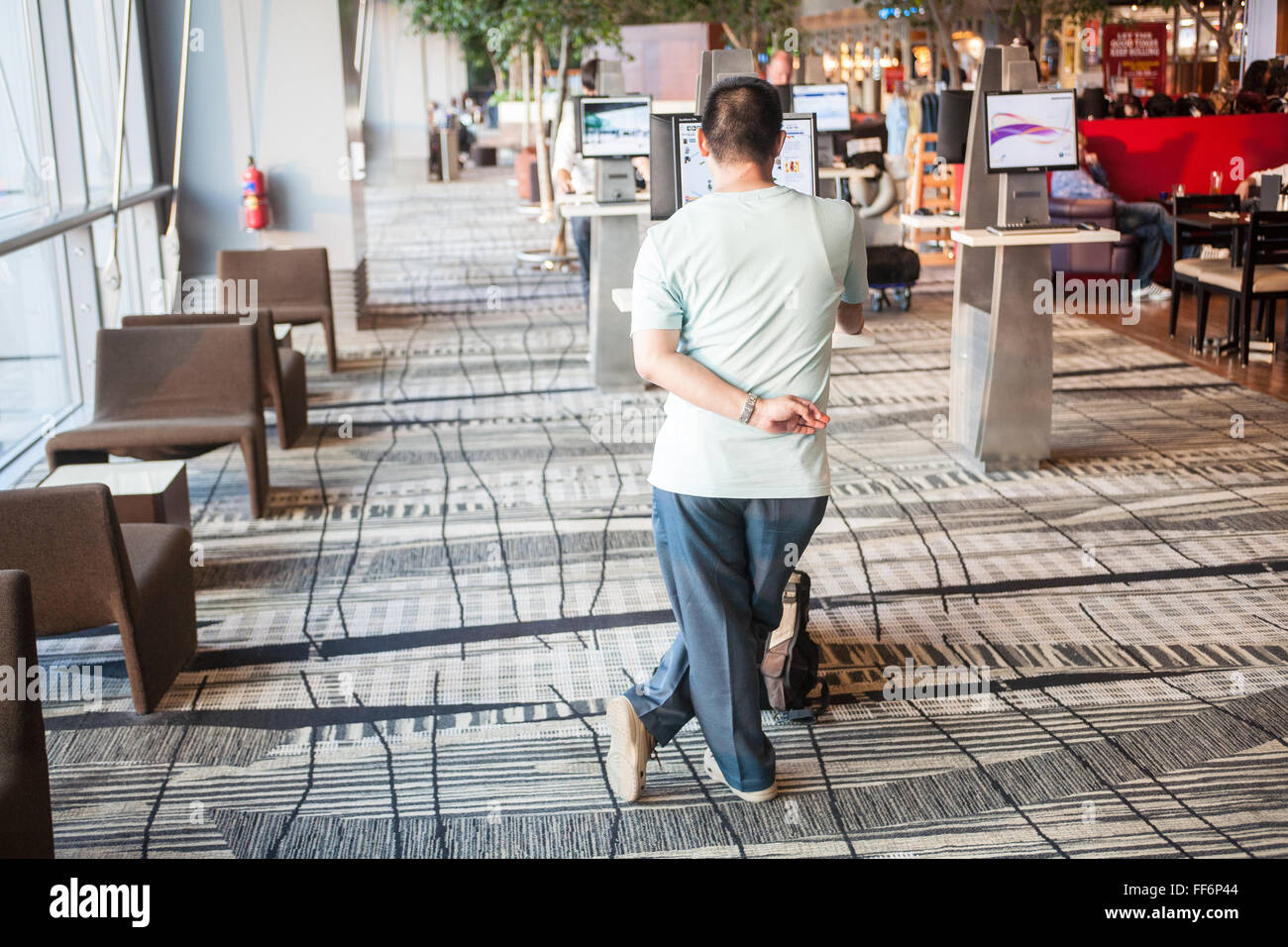 L'aéroport Changi de Singapour, Banque D'Images