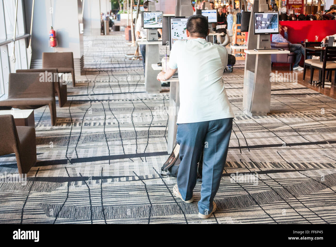 L'aéroport Changi de Singapour, Banque D'Images
