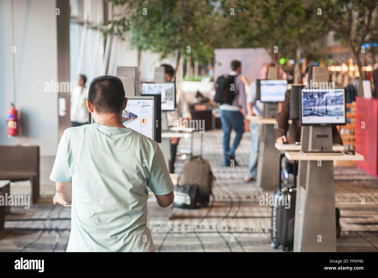 L'aéroport Changi de Singapour, Banque D'Images