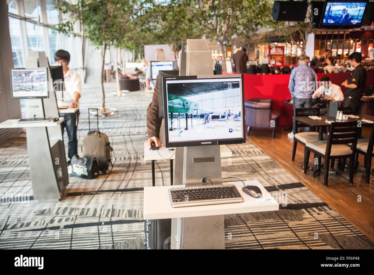 L'aéroport Changi de Singapour, Banque D'Images
