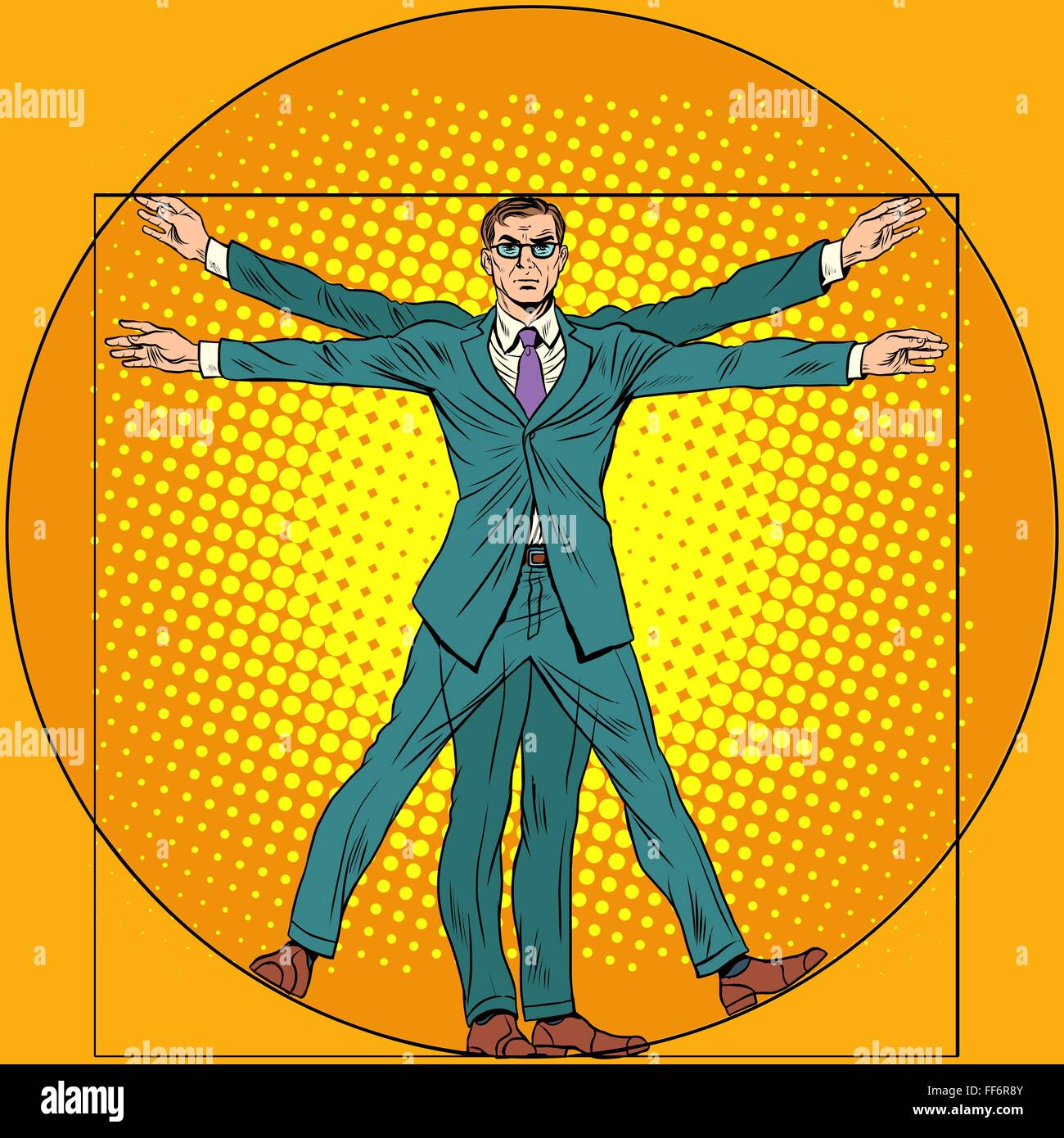 Businessman homme de Vitruve Illustration de Vecteur