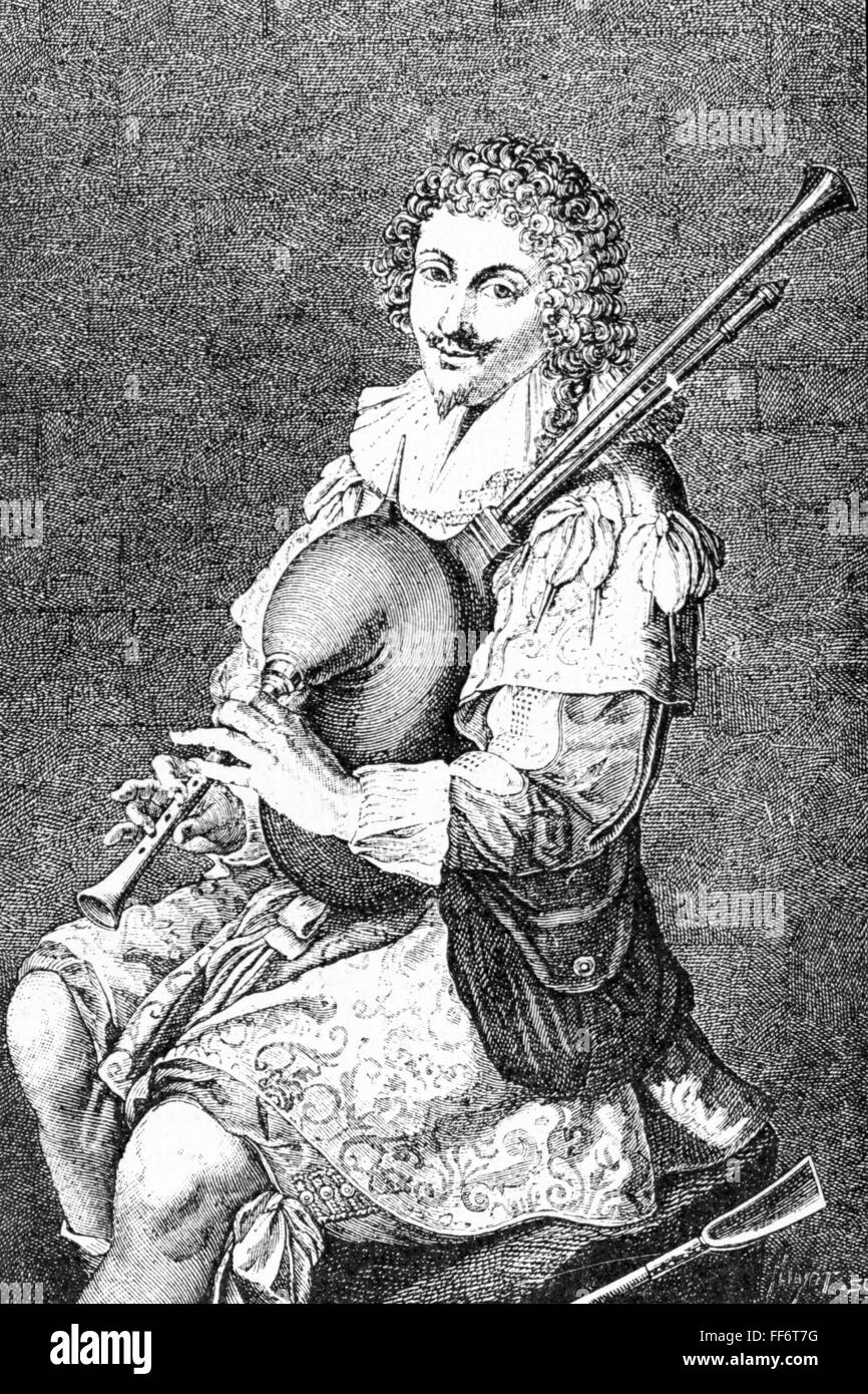 La musique, musicien, joueur de cornemuse, cavalier en costume de berger avec cornemuses, après gravure sur cuivre par Leblond, France, milieu du 17ème siècle, tuyaux, jouer de la cornemuse, cornemuse cornemuse, cornemuse, instrument de musique, instruments de musique, touche, touches, instruments à vent, instrument à vent, instruments à vent, instruments à vent, l'aérophone, mode, vêtements, noblesse, aristocratie, Shepherd, bergers, pastorale, gens, homme, hommes, homme, cornemuse, flûte, cornemuse, pipers, historique, historique, l'artiste n'a pas d'auteur pour être effacé Banque D'Images