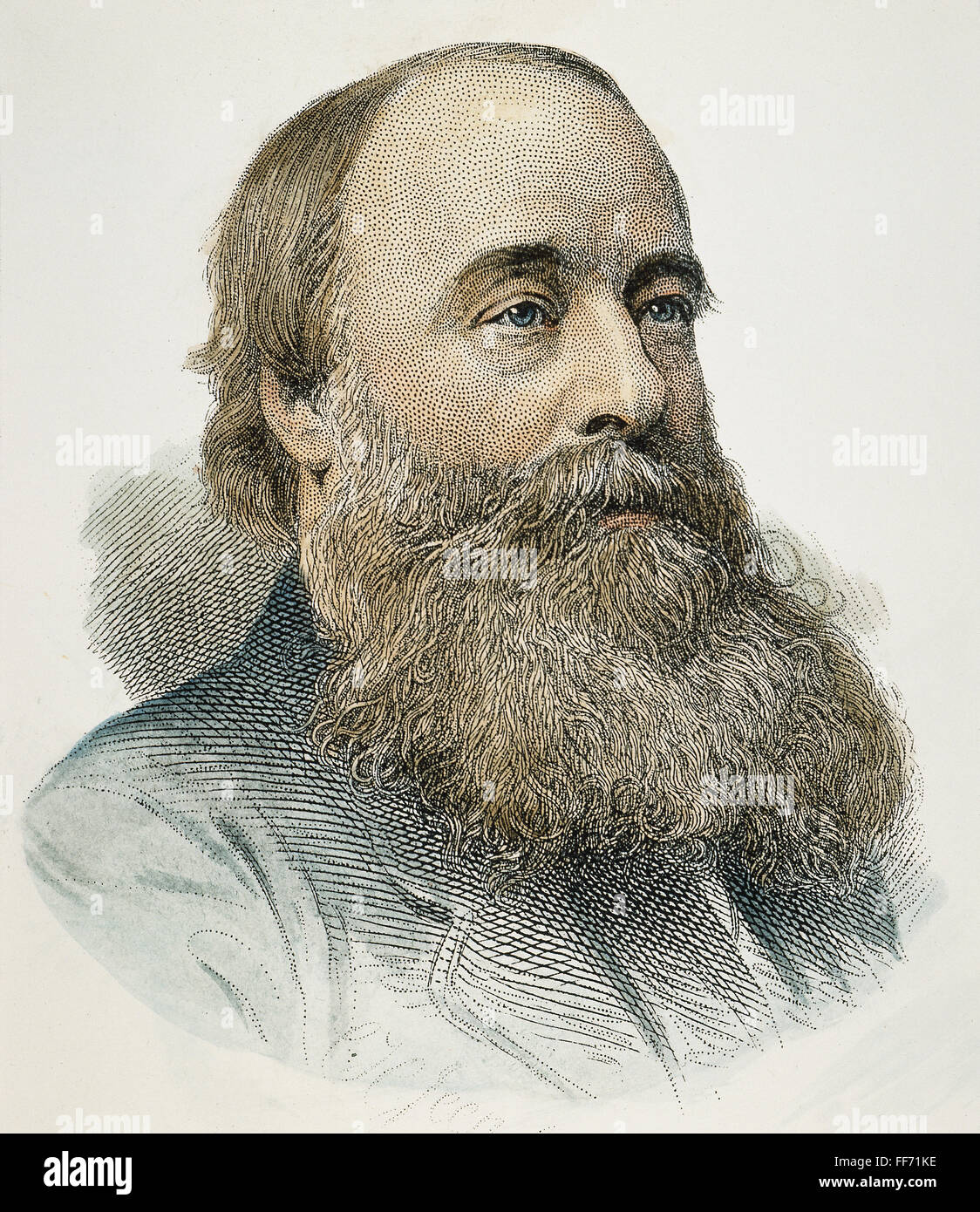 P. JAMES JOULE (1818-1889). NEnglish /physicien. Gravure couleur anglais contemporain. Banque D'Images
