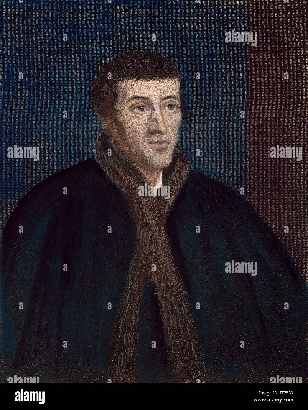 Nicolas Copernic /n(1473-1543). L'astronome polonais. Crépi de couleur gravure. Banque D'Images