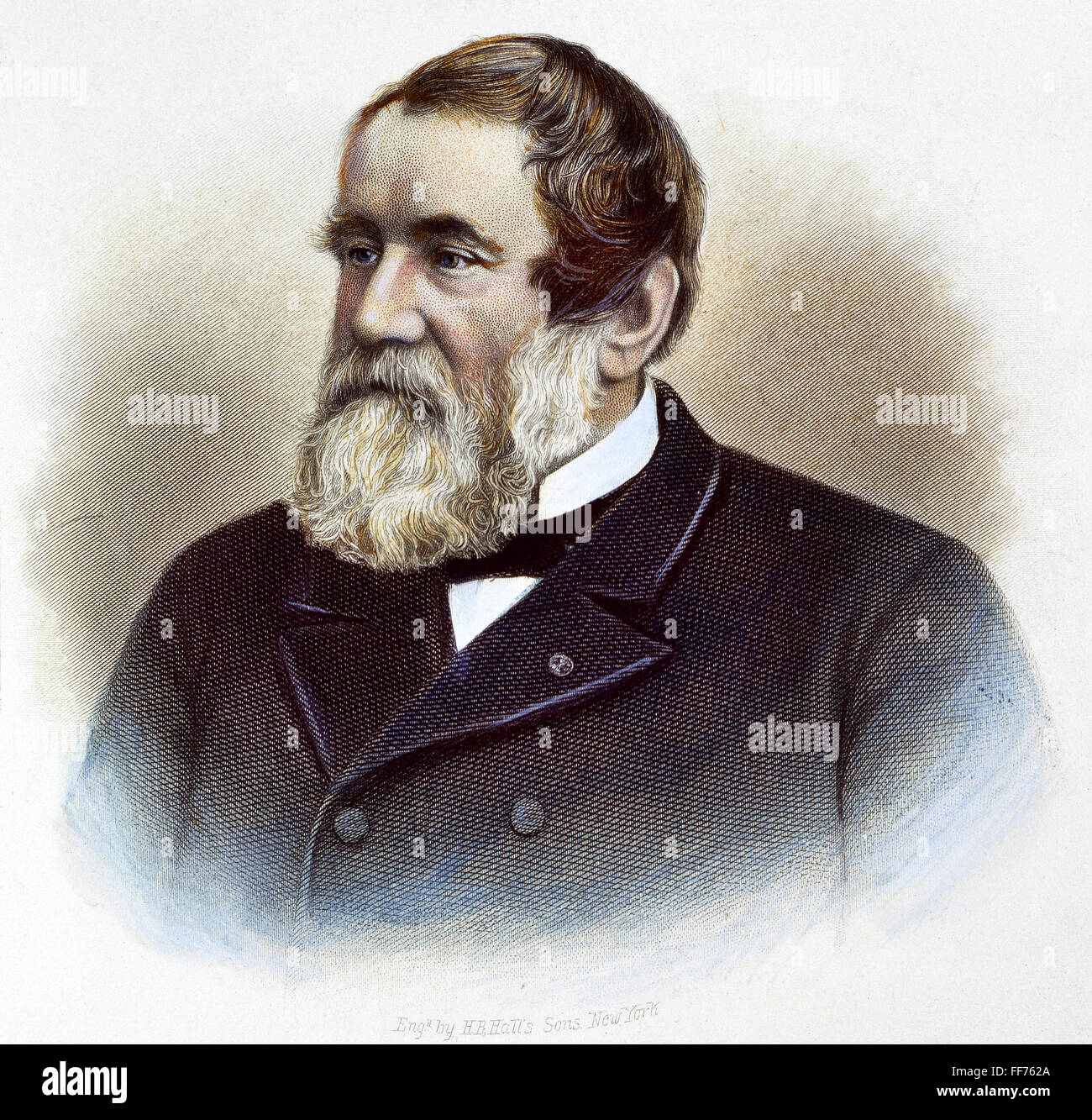 CYRUS HALL McCORMICK /n(1809-1884). L'inventeur américain et industriel : gravure couleur, 19e siècle. Banque D'Images